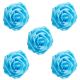 Foam Rose Light Blue 5 pc