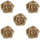 Foam Rose Glitter Gold 5 pc