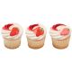 Strawberry Sugar Decorations 6 pc