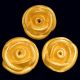 Royal Icing 1.5 inch Gold Gloss Rose 10 pieces