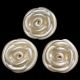 Royal Icing 1.5 inch Silver Gloss Rose 10 pieces