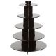 5 TIER BLACK FOIL CUPCAKE STAN