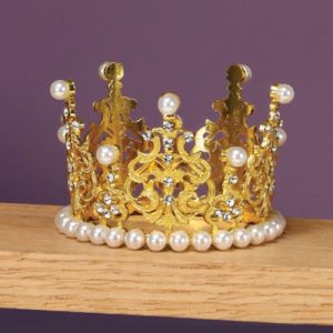 3.75 Gold Rhinestones Crown